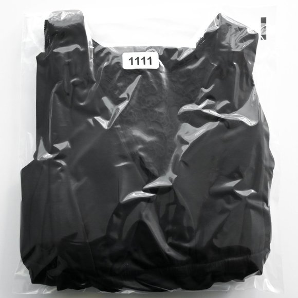 BELLE DU JOUR Black Sleeveless V-Neck Dress Crochet Back - Size Small - Picture 9 of 9